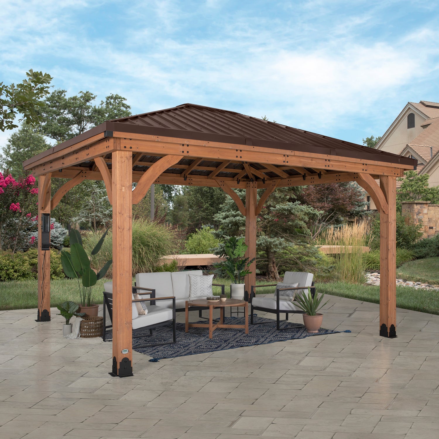 14x10 Barrington Gazebo — Backyard Discovery cedar gazebos