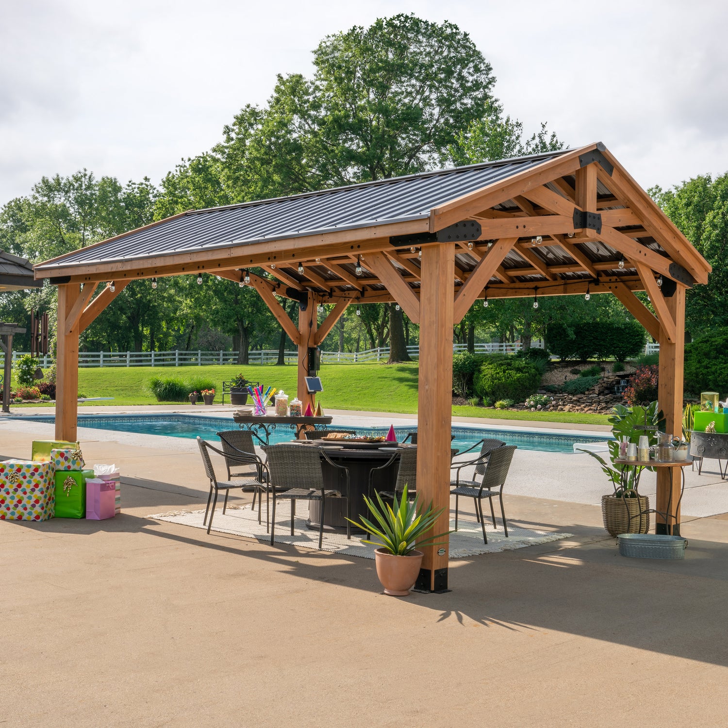16x12 Norwood Gazebo — Backyard Discovery cedar gazebos
