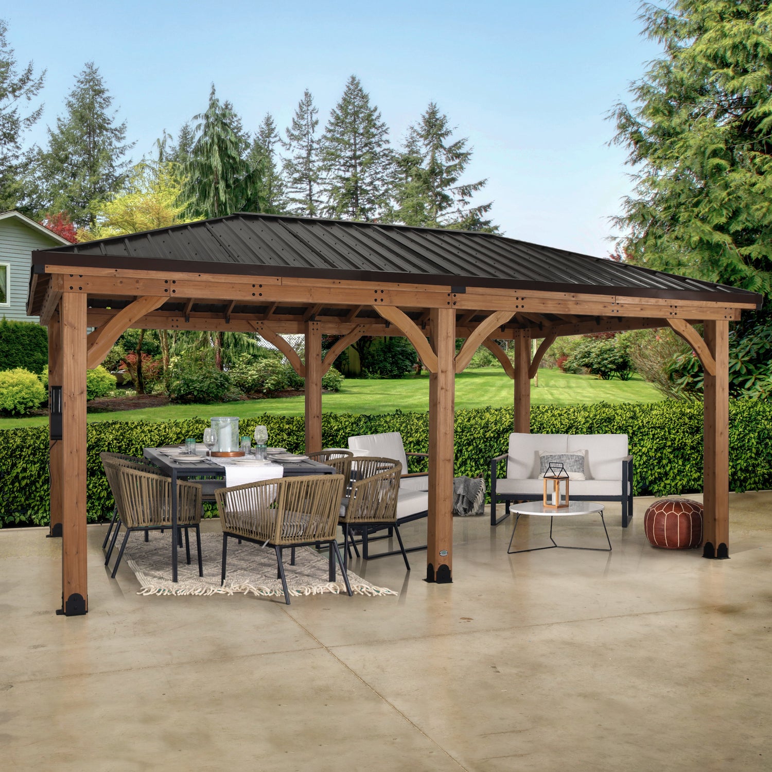 20x12 Barrington Gazebo/Carport — Backyard Discovery cedar gazebos