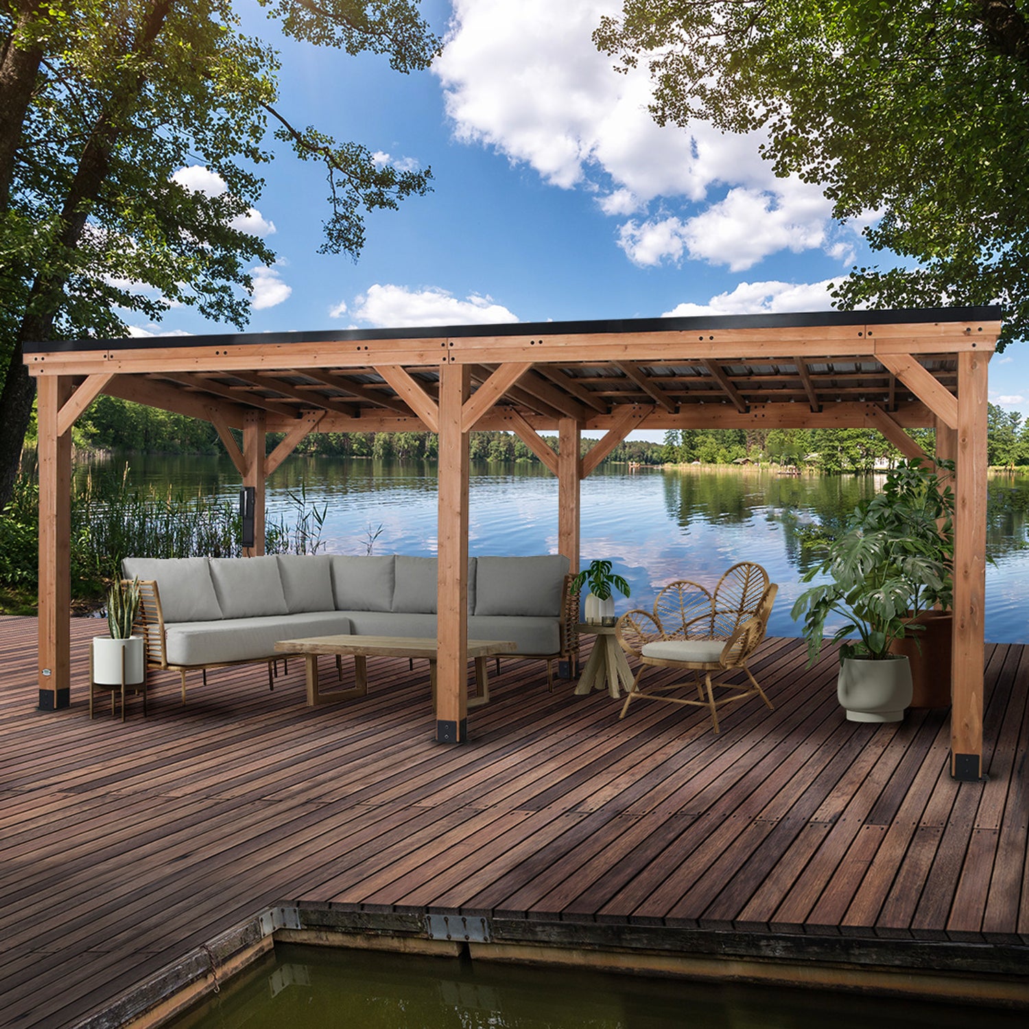 20x9.5 Arcadia Gazebo — Backyard Discovery cedar gazebos