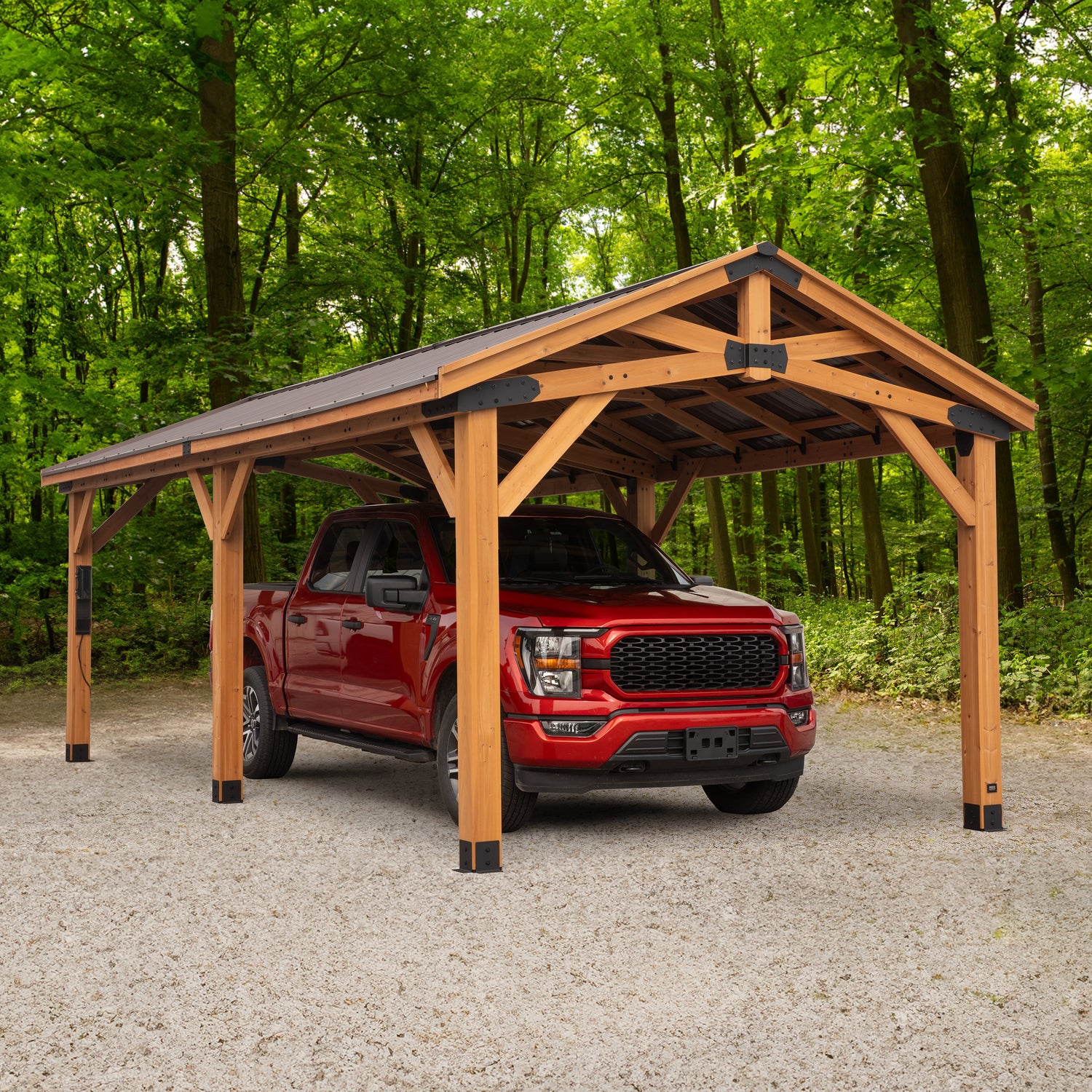 24x12 Norwood Carport/Gazebo — Backyard Discovery cedar gazebos