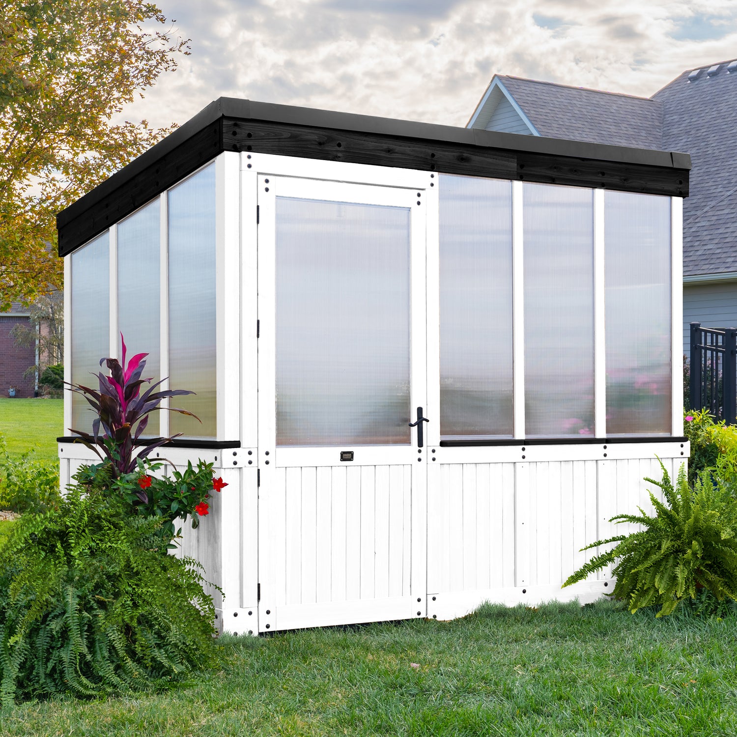 9x6 Willow Greenhouse - White — Backyard Discovery cedar greenhouses