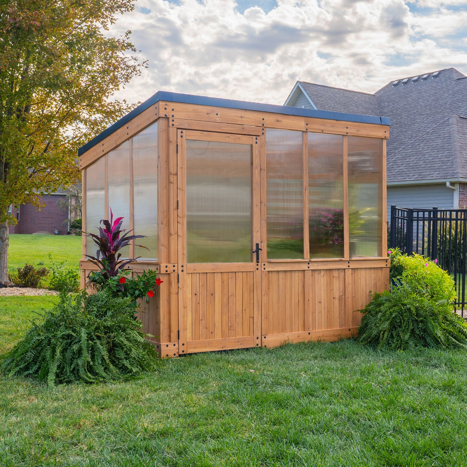 9x6 Willow Greenhouse — Backyard Discovery cedar greenhouses