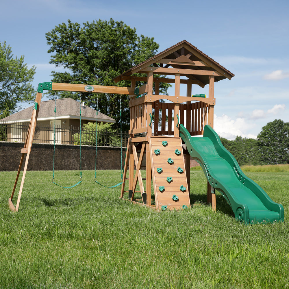 Lightning Ridge Backyard Discovery cedar playset