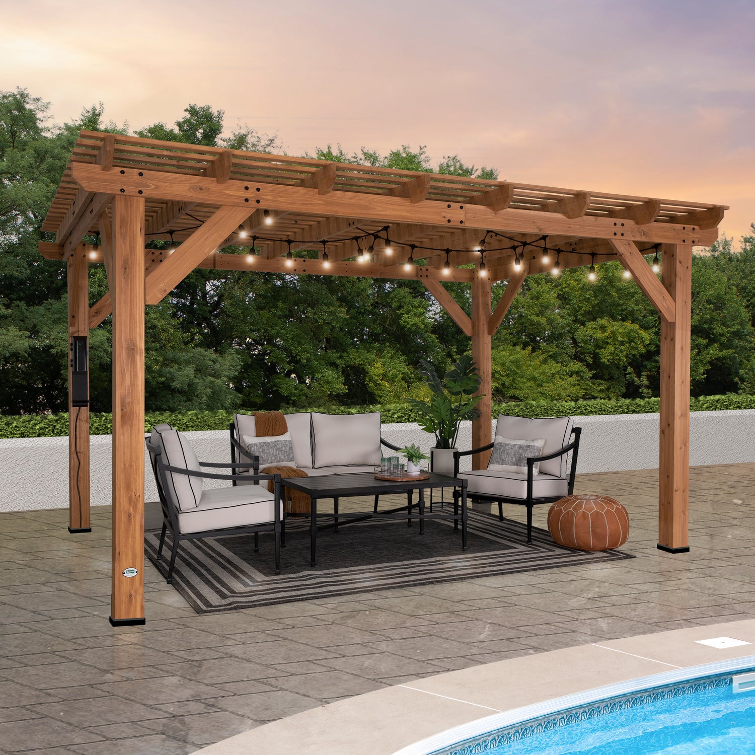 14x10 Delray Pergola — Backyard Discovery cedar pergolas
