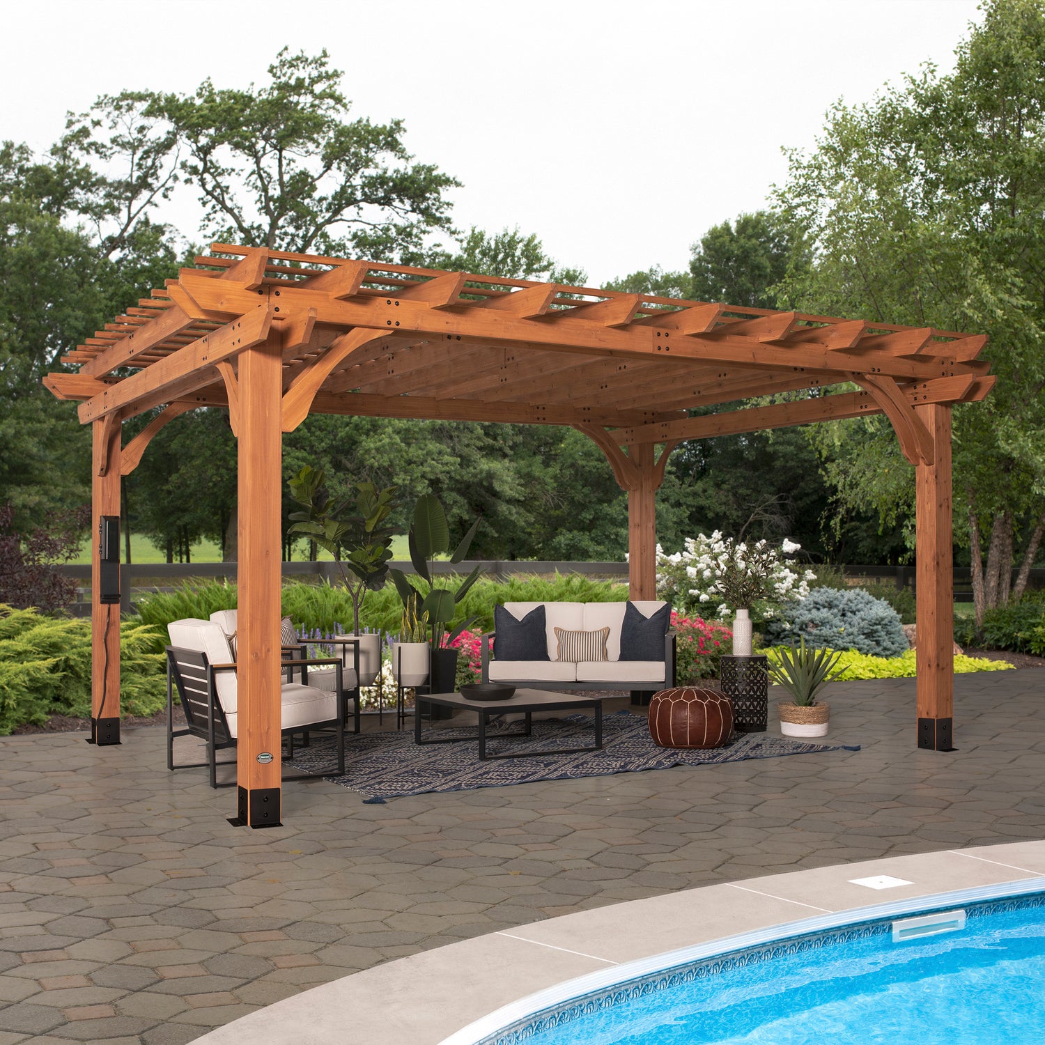 16x12 Beaumont Pergola — Backyard Discovery cedar pergolas