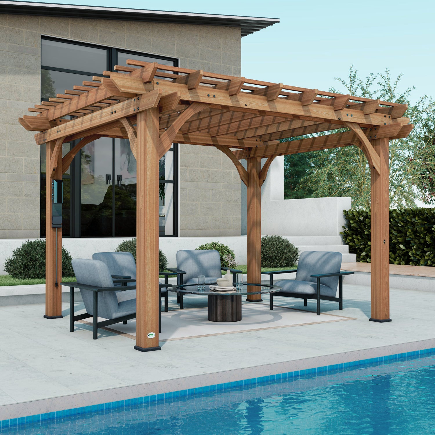12x10 Beaumont Pergola — Backyard Discovery cedar pergolas
