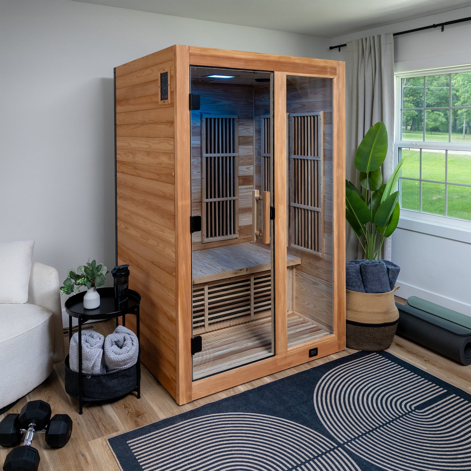 Rylan Indoor Infrared Sauna – 2 Person — Backyard Discovery cedar saunas
