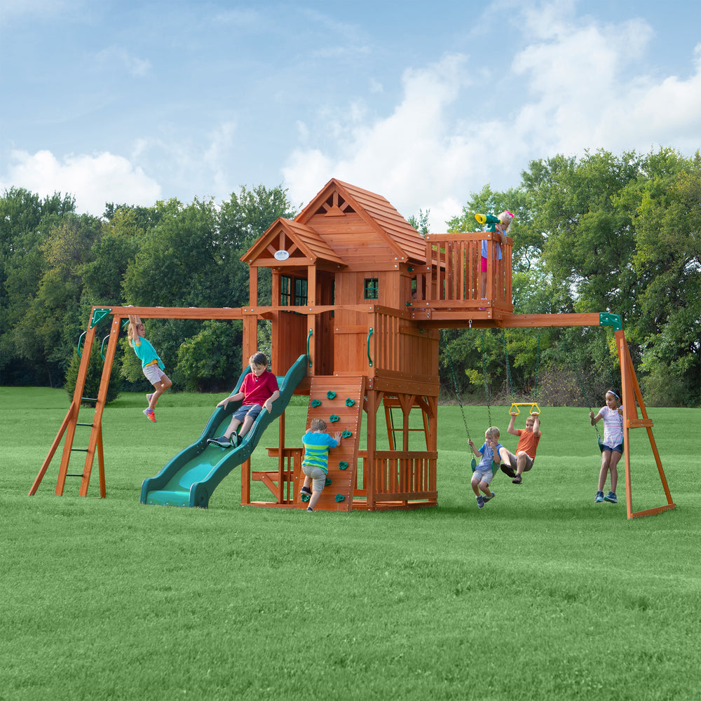 Skyfort II Backyard Discovery cedar playset